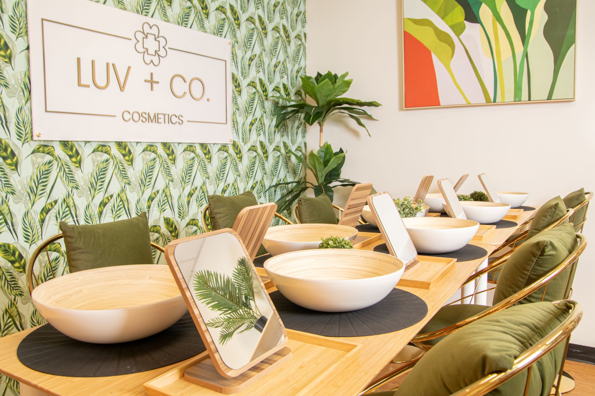 Private beauty party for women at McDonough cosmetics studio