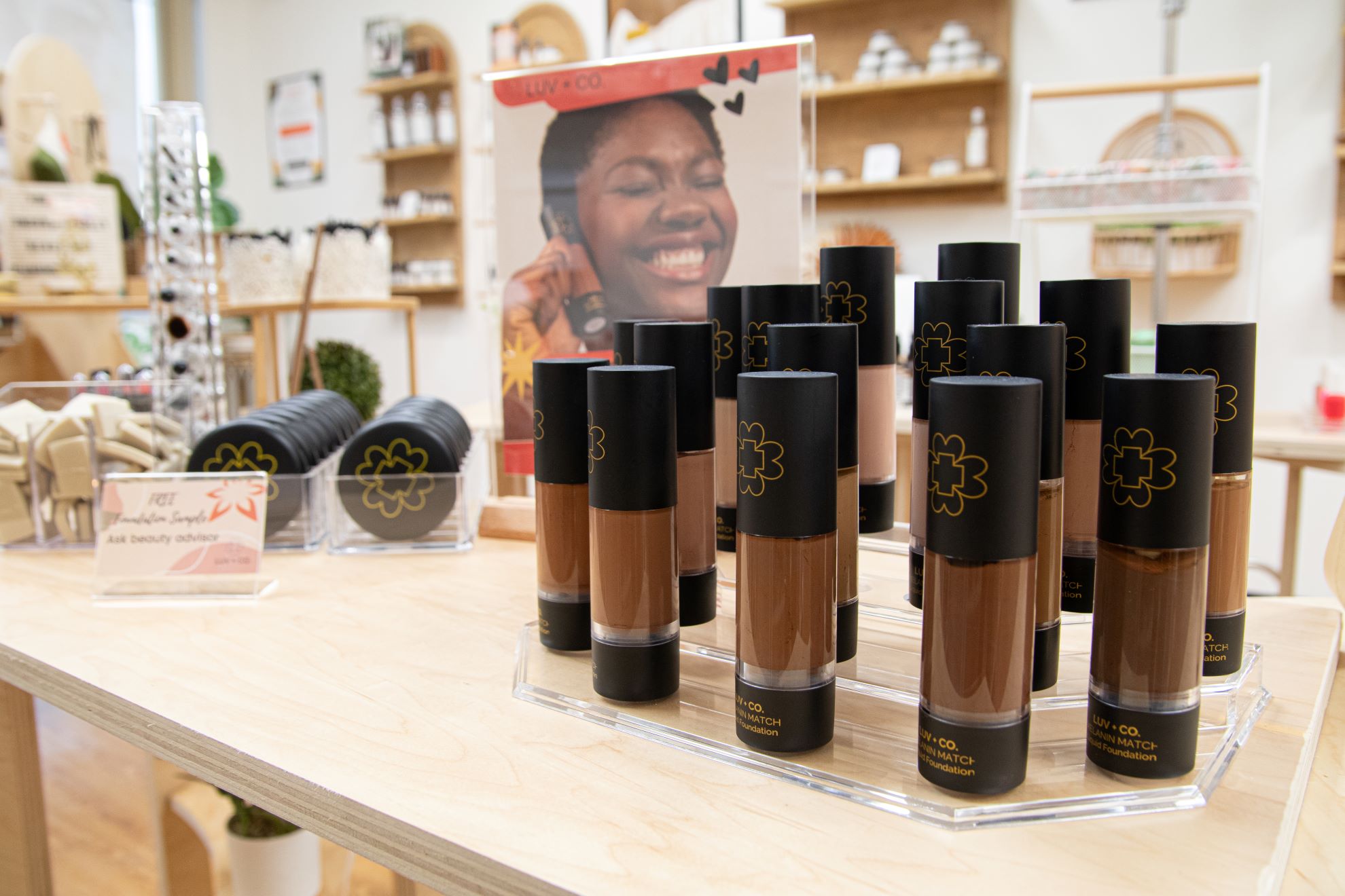 LUV + CO conscious beauty store interior in McDonough