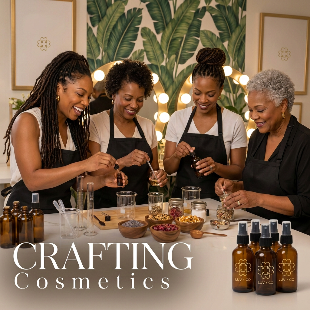 Crafting Cosmetics group class at LUV + CO McDonough GA